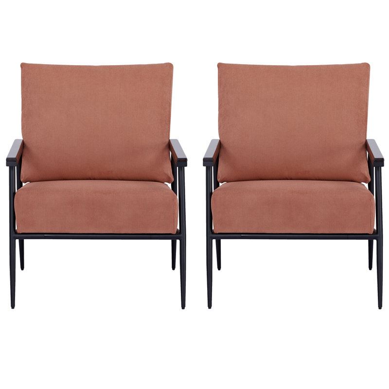 Fauteuil Kaim, 100 % polyester orange
