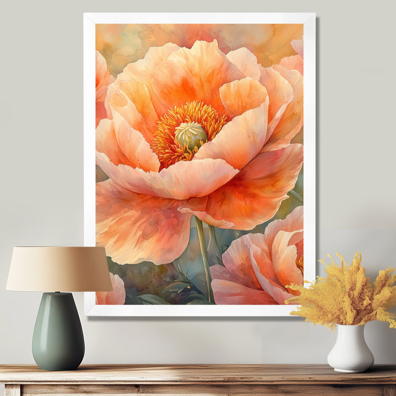 Gosson - impressions sur toile florales, H 20 po x l 12 po, Picture Framed Print, Blanc