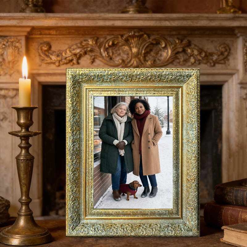 Cadre photo 3 pièces 5 "x 7" doré antique pour présentation de photos de mariage, Antique Gold, 3, 5" W x 7" H