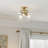 Penley 3 - Light 13.8" Glass Semi Flush Mount Ceiling Light in Brushed Brass-497356956
