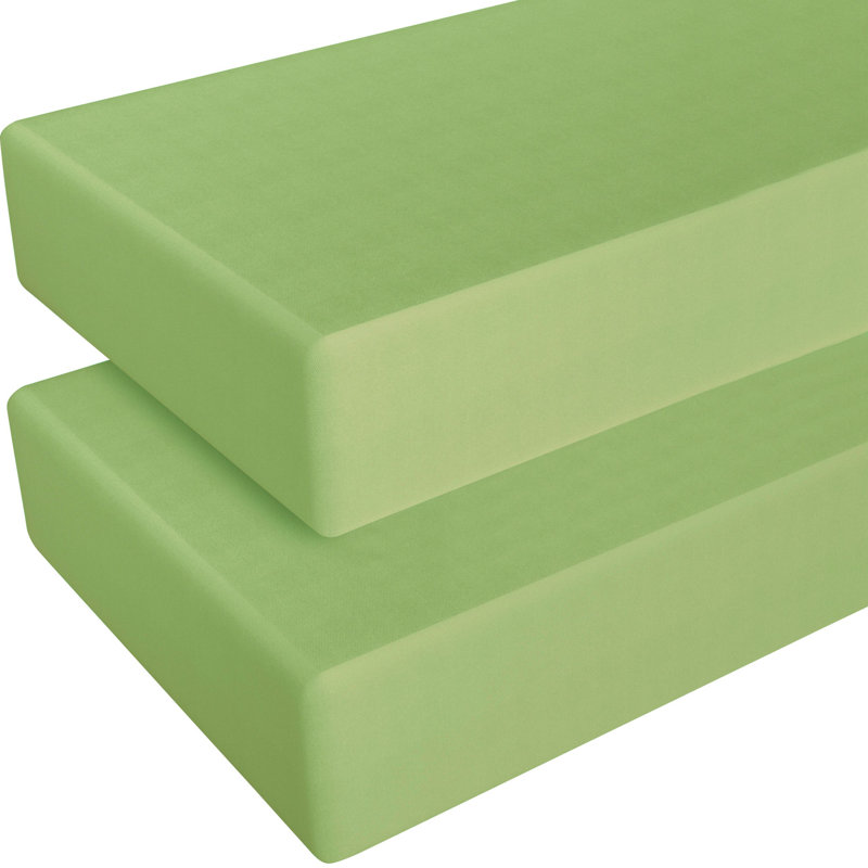 Paquet de 2 feuilles de microfibre brossée ultra douce, Vert