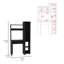 Ensemble de bureau d'ordinateur et de bibliothèque avec ensemble emboîtable, panneau de particules noir de jais, H 71,1 po x l 24,88 po x P 10,35 po