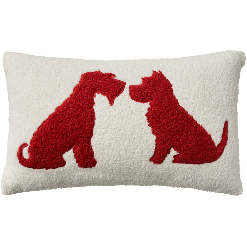 Leanne Polyester/Polyester Blend Lumbar Rectangular Pillow Cover & Insert, Red