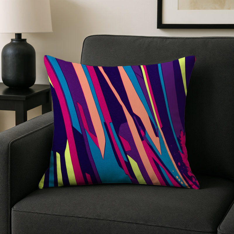 Cyber Glow Indoor And Outdoor Throw Pillow, Square 20"