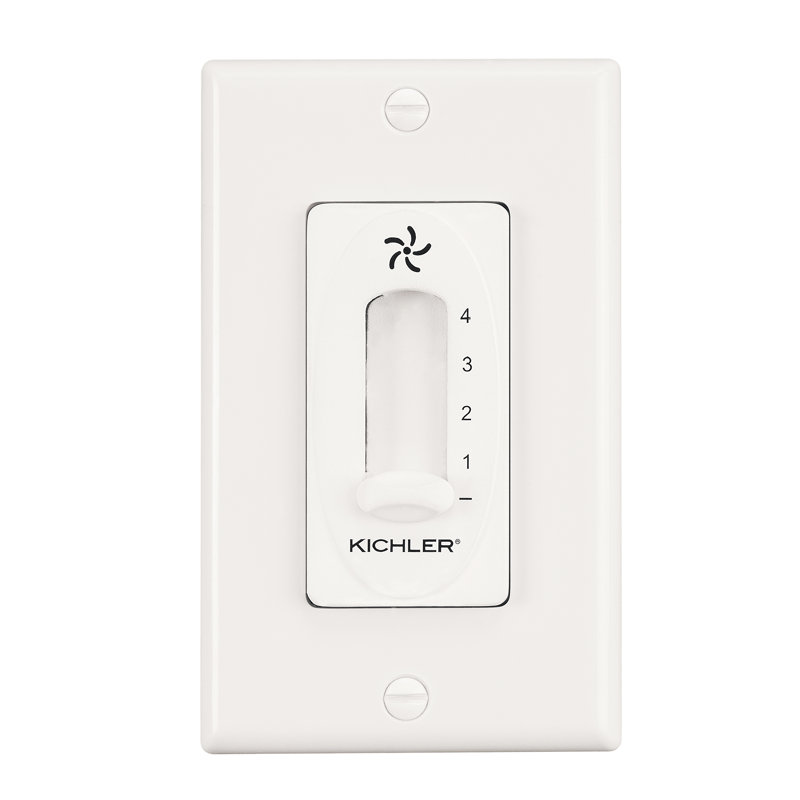 Maglione Slider Ceiling Fan Wall Control, White
