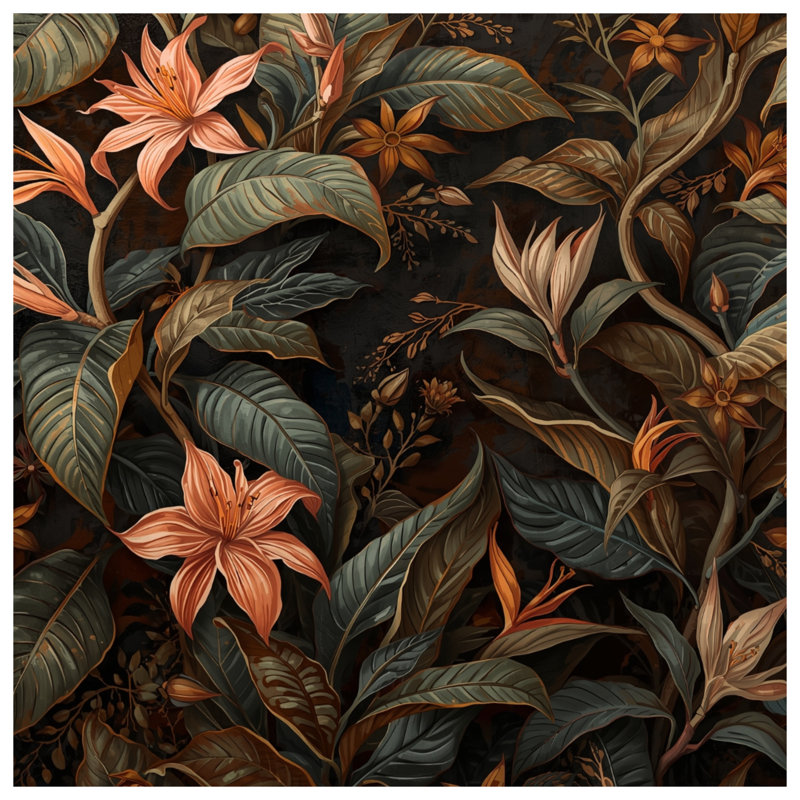 Coussins décoratifs à motif floral tropical, 14 X 14 pouces