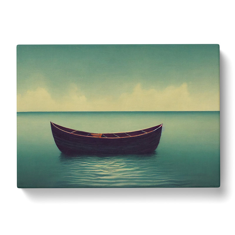 Wooden Boat - Wrapped Canvas Print, 50cm H x 76cm W