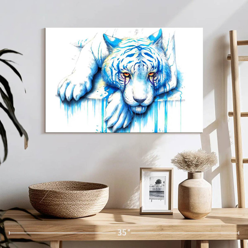 Larmes bleues, H 16 po x l 24 po