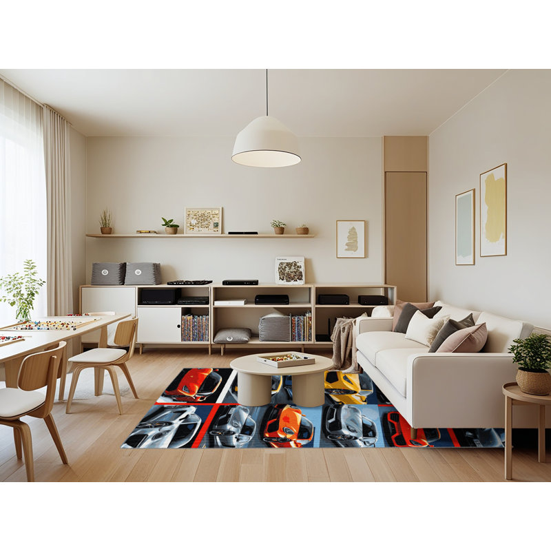 Tapis de transport gris lavable à la machine, Rectangle 7 pi x 9 pi