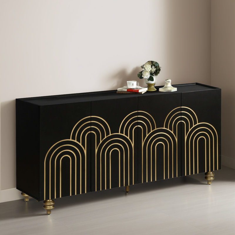 Console 59,82 po, Noir