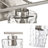 3-Light 23 in. Brushed Nickel Vanity Light with Hammered Clear Glass Shade-1053808731-1066377503