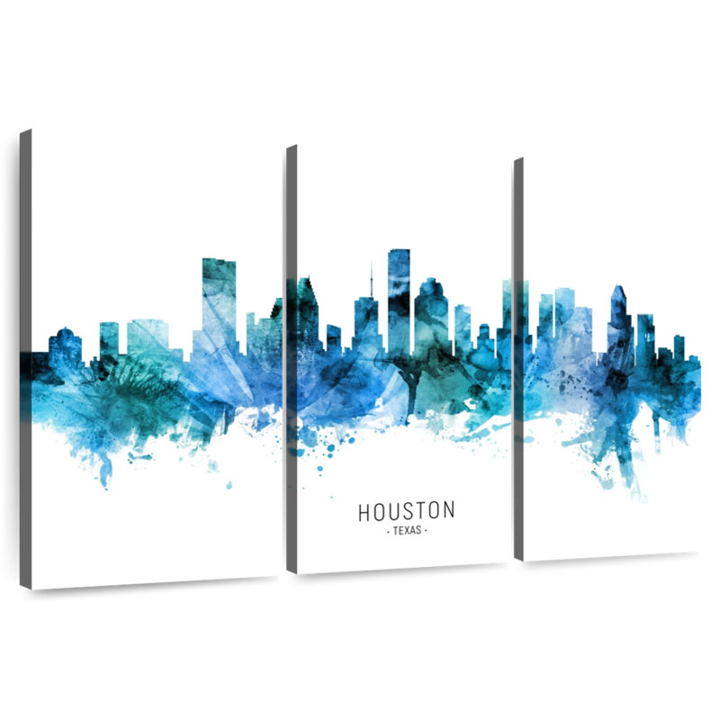 Nicci Houston Texas Skyline VII, H 48 po x l 74 po