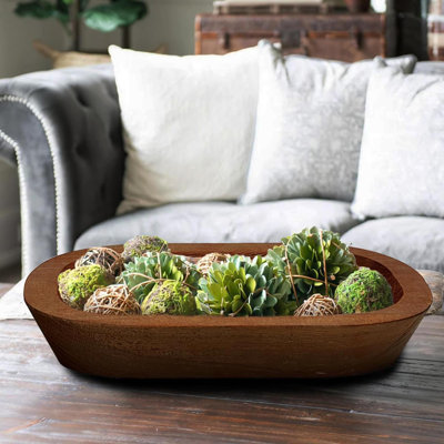 4 Pack Dough Bowl For Candle, Wooden Dough Bowls Paulownia, Rustic Bowl Vintage, Bowls For Candle