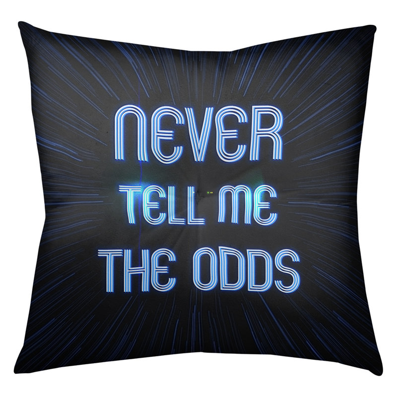 Bravery Space Throw Pillow, 26" H x 26" W, Blue/Black