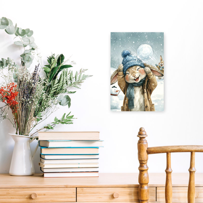 Contemporary Art Abstract Contemporary Nature Winter Wall Art by Emel Tunaboylu - Wrapped Canvas Print