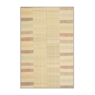 Tapis brun/vert ciel contemporain