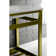 Ceramic Rectangular Console Bathroom Sink with Overflow