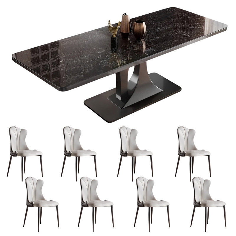 Ensemble de table de salle à manger rectangulaire et chaises