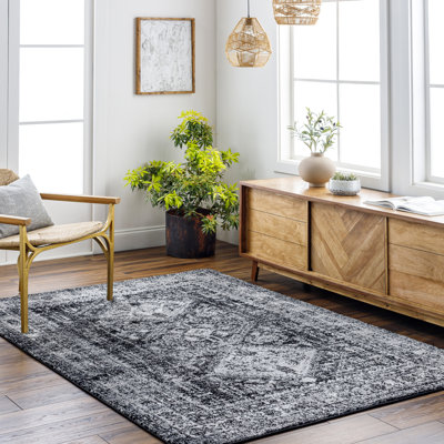 Priston Oriental Black Area Rug