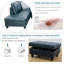 Canapé modulaire rembourré en L avec repose-pieds 3 pièces Erynne-575160873-575160876