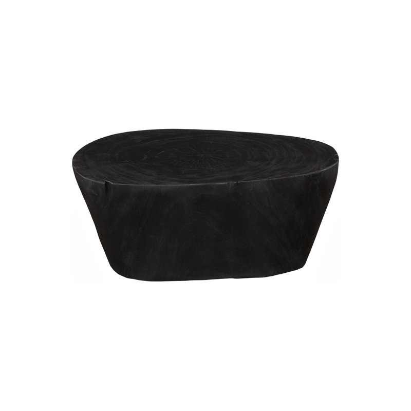 Lathe Coffee Table, Natural, Small, Black
