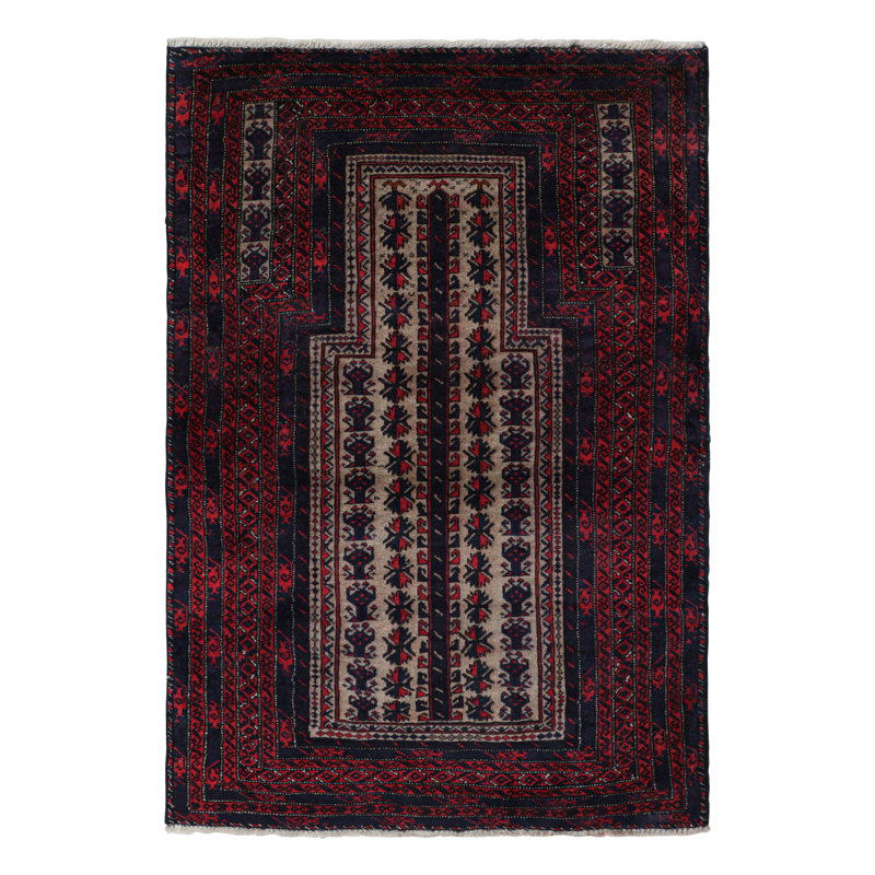 One-of-a-Kind 3'2"X4'7" Hand Knotted Area Rug