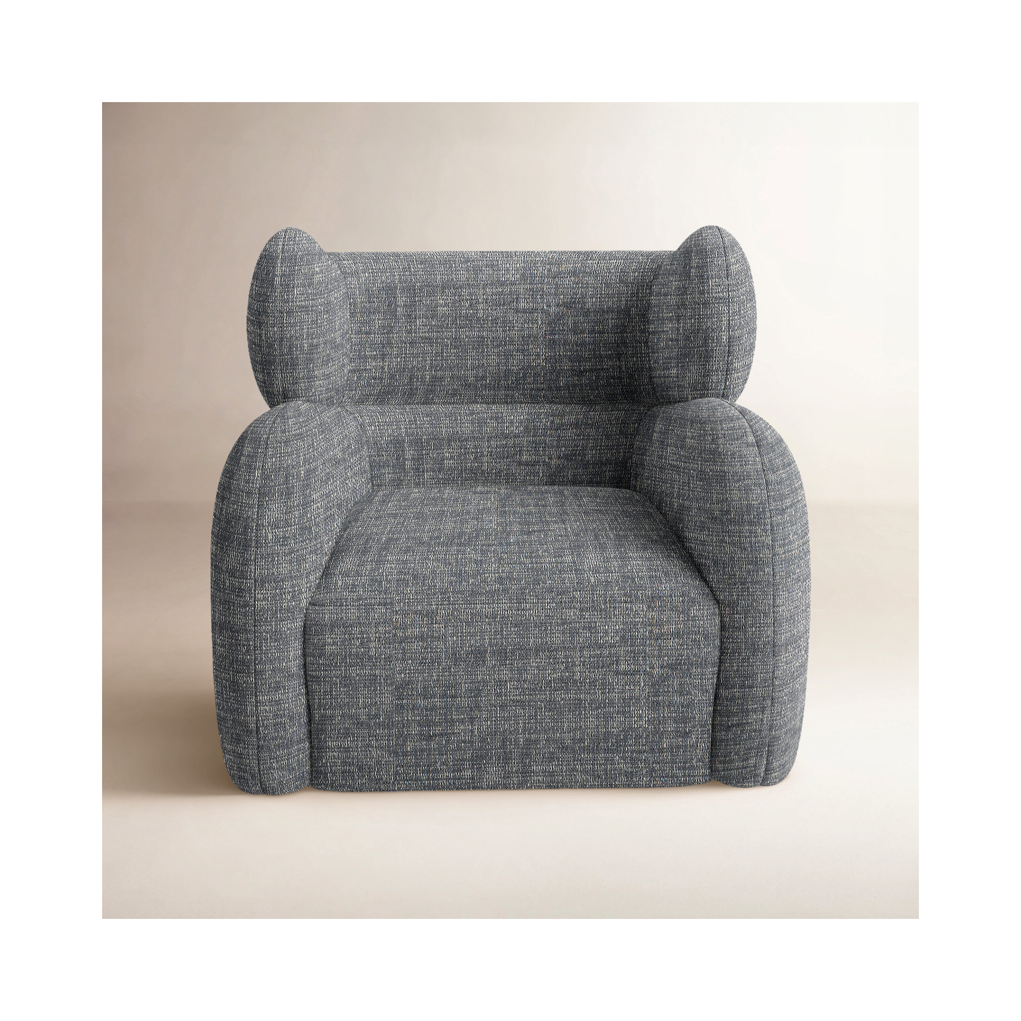 Pablo 36" W Swivel Armchair, Dark Grey Chenille 5533-011