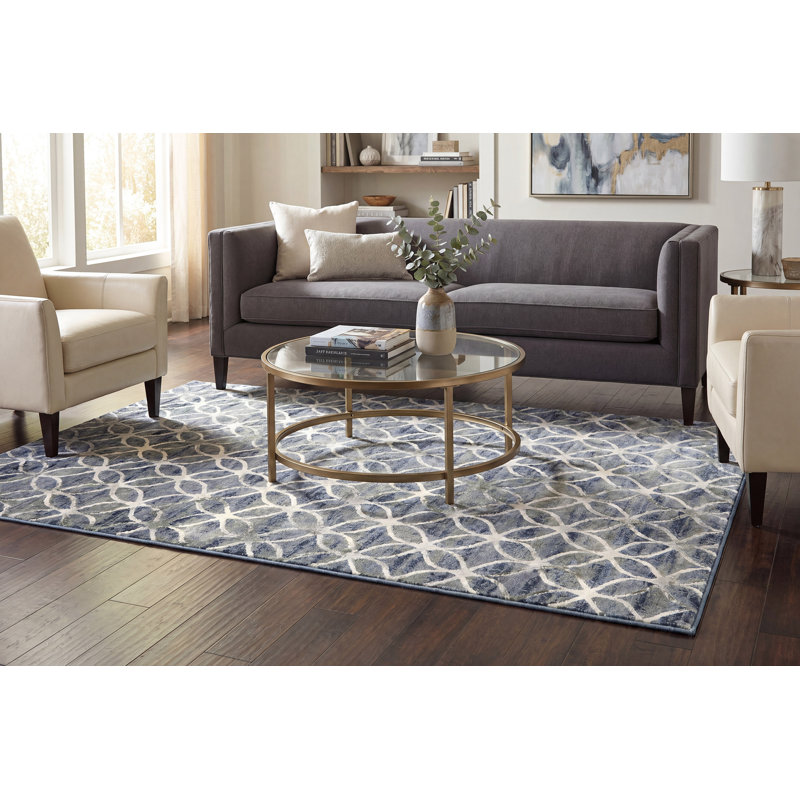 Majeski Geometric Indoor Rug, Rectangle 5'3" x 7'7"