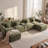 151.5"W U-Shaped Sectional With Console & Cup Holders-878349017