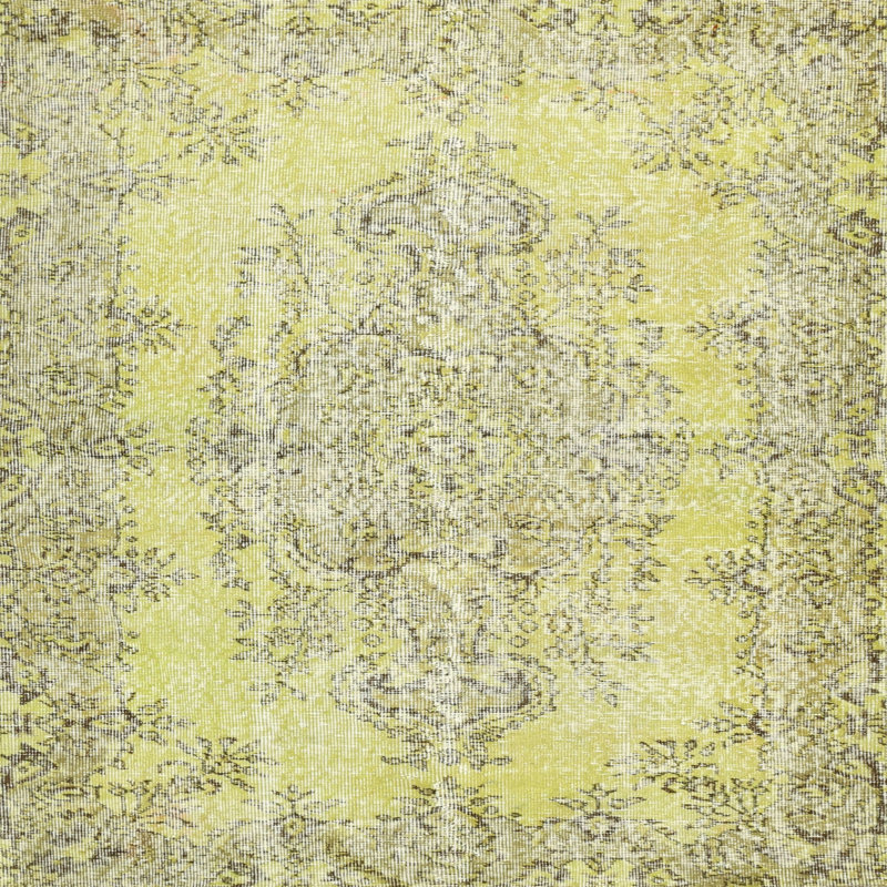 Tapis vert de style oriental, Rond 6 pi