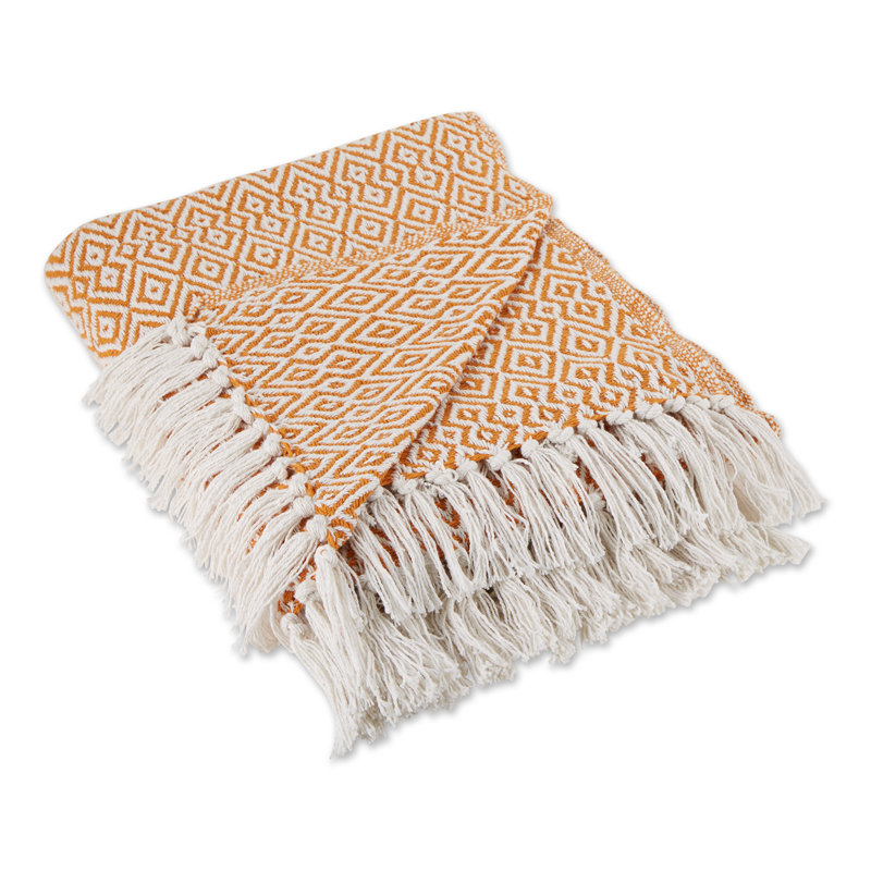  Jeté double en coton, Orangé
