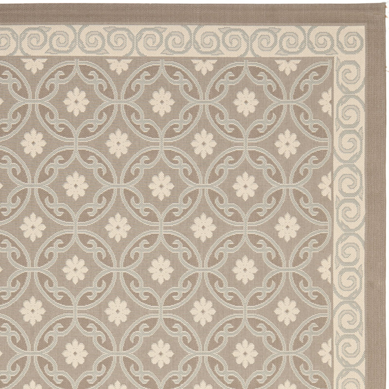 Maplewood Hooked Indoor/Outdoor Beige Rug, Rectangle 122 x 170 cm