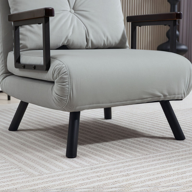 Upholstered Armchair, Light Grey
