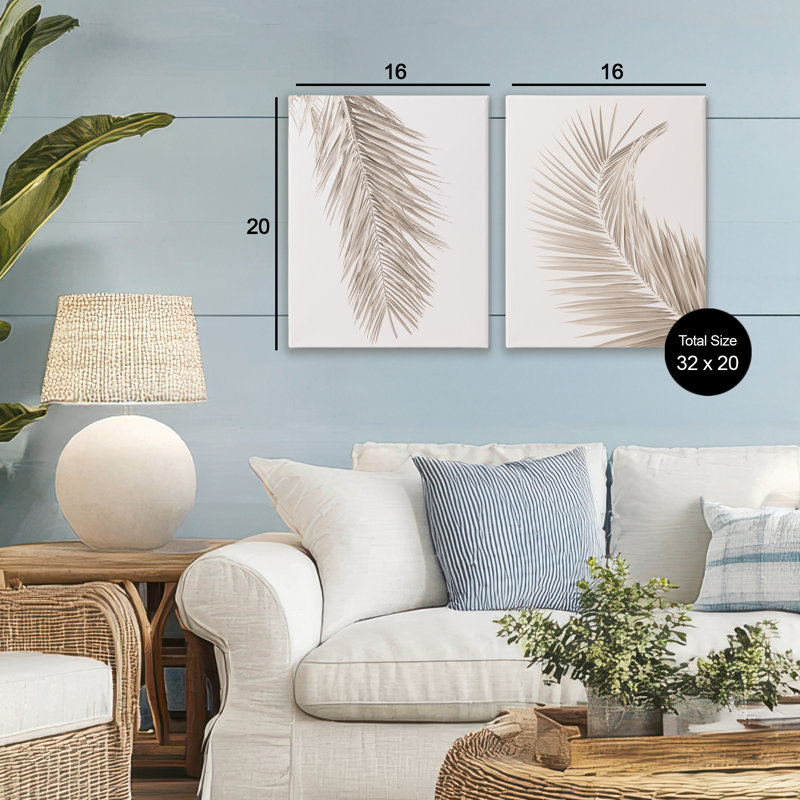 Ensemble de toiles 2 pièces Mute, H 20 po x l 32 po