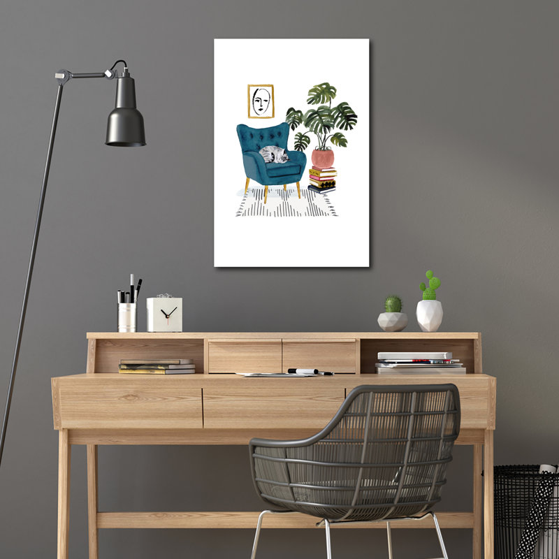 « cat nap i », reproduction d’art sur toile tendue, H 18 po x l 12 po x P 1,5 po