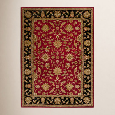 Byler Garnet Hand-Tufted Wool Oriental Rug