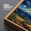 Célèbre œuvre d'art «Starry Night Over The Rhone Vibrant Landscape», reproduction sur toile-98042375-111665165