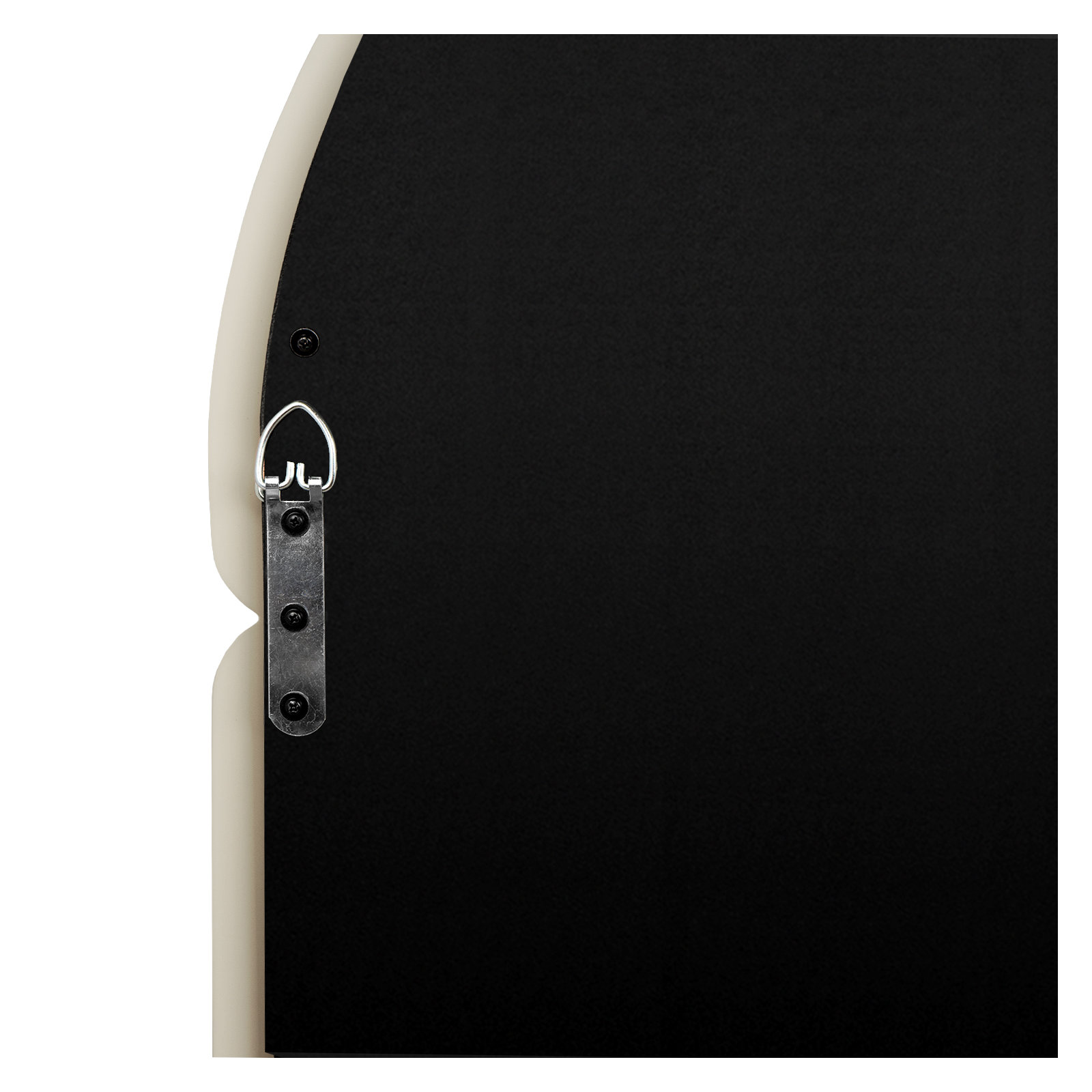 Lorinda Solid Wood Oval Wall Mirror, Beige