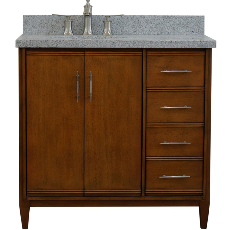 Ensemble de meuble-lavabo simple 37 po, gris