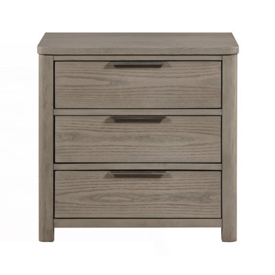 Contemporary Nightstand With 3-Drawers