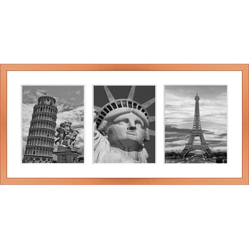 Landric Wood Picture Frame with Mat, Copper