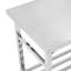 Table de travail pliante robuste pour bureau - Acier inoxydable 60 x 24 pouces - Certifié NSF - Tablette inférieure réglable - Portable, durable, facile à nettoyer - Solution de bureau commerciale - Couleur principale