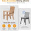Ensemble de 2 chaises de patio en aluminium toutes saisons de 23 po avec coussins gris clair et structure kaki