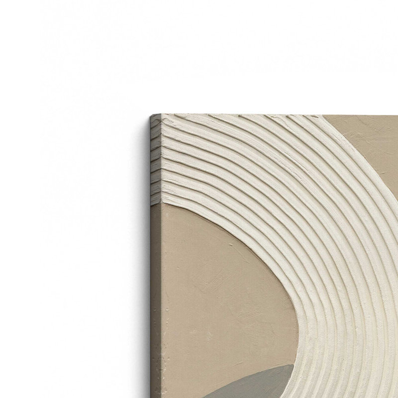 «Rhythm in Neutral Shades I», impression sur toile roulée, 16 po x 16 po, Toile tendue, H 24 po x l 24 po x P 1,25 po