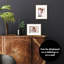 Cadre photo avec moulures en bambou et verre incassable et passe-partout - pour la table ou le mur-113789504-113789501