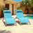 Set of 2 Outdoor Chaise Lounges, Adjustable Aluminum Pool Chairs with PVC-coated polyester Fabric-1400314978