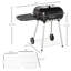 Barbecue portatif au charbon de bois 21 po avec tablette inférieure - Roues et évents réglables pour barbecue, cour, pique-nique et aventure