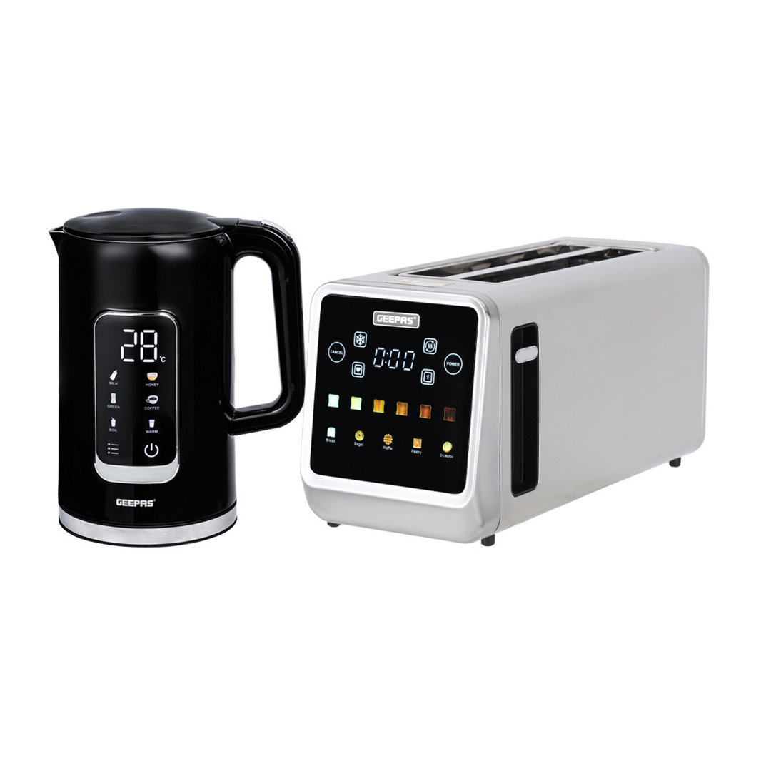 Geepas Unisex Black Digital Kettle And Toaster Set, 5 Temperature Presets In - Image 8