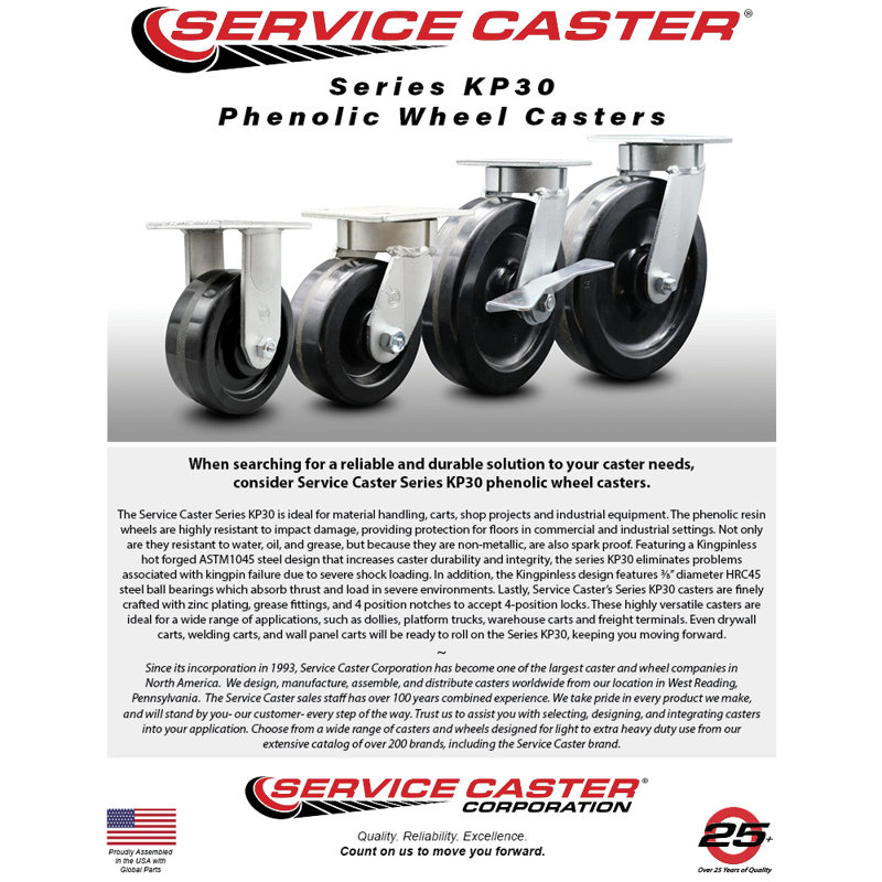 Swivel Top Plate Caster Set