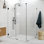 Illume 57 in. x 45.5 in. x 78 in. 90-degree Fully Frameless Wall Hinged Glass Shower Enclosure